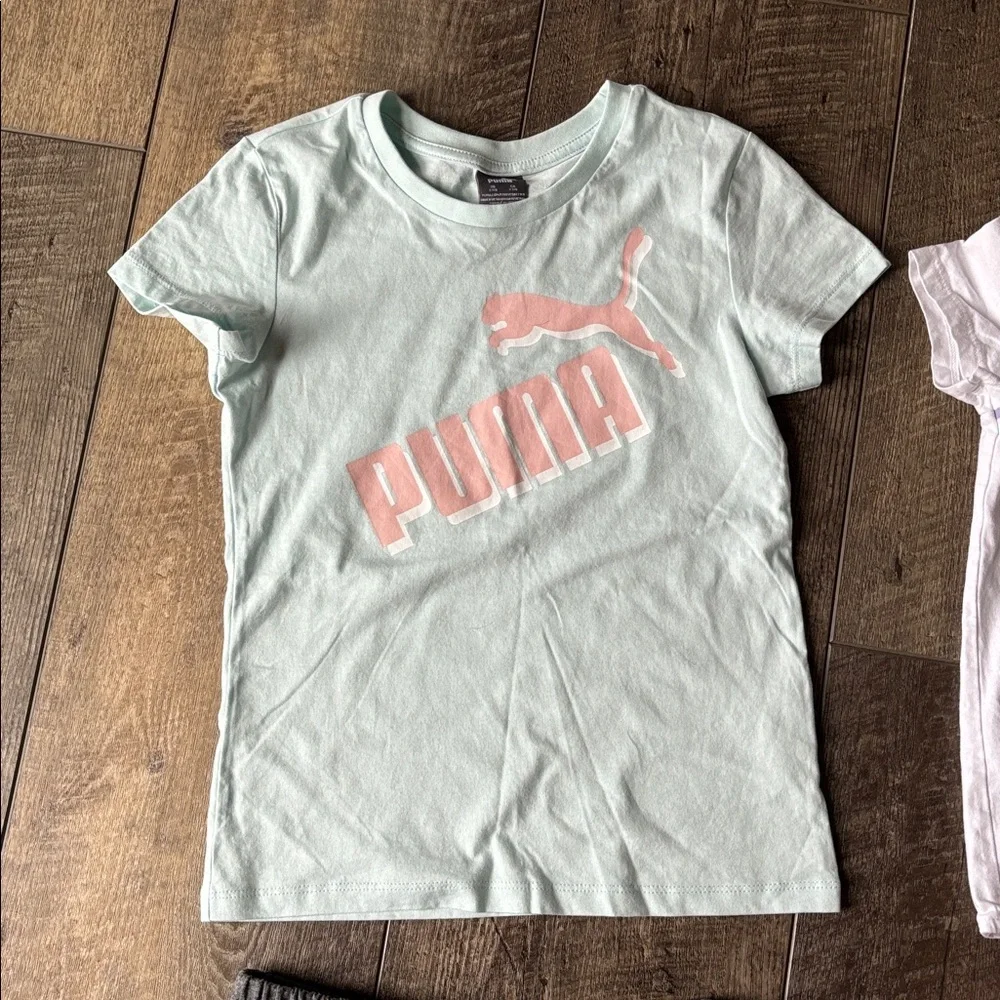 4pc Puma tops and shorts Mint, White, Gray, and Pink size 7/8 Mix & Match - Picture 3 of 15